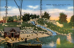 Monkey Island, Washington Park Postcard