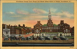 Providence County Court House and Rhode Island School of Design Postcard