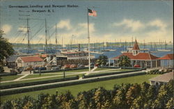 Government Landing and Newport Harbor Rhode Island Postcard Postcard