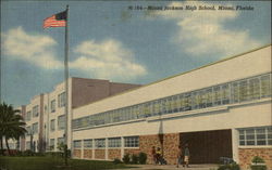 Miami Jackson High School Florida Postcard Postcard