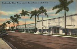 Fasionable shops along Lincoln Road Miami Beach, FL Postcard Postcard