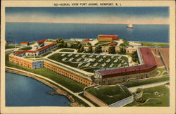 Aerial view of Fort Adams Newport, RI Postcard Postcard