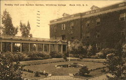 Rodney Hall and Sunken Garden, Winthrop College Rock Hill, SC Postcard Postcard