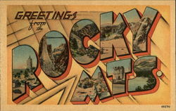 Greetings from the Rocky Mountains Colorado Large Letter Postcard Postcard