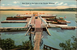 Boat Dock at the Lake of the Ozarks Postcard