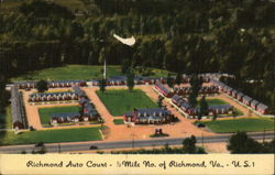 Richmond Auto Court Virginia Postcard Postcard