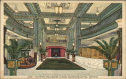 Lobby, Showing Mezzanine Floor, Morrison Hotel Postcard