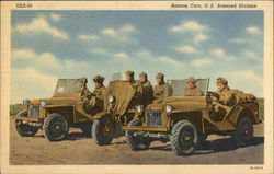 Bantam Cars, US Armored Division Postcard