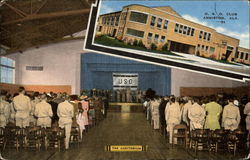 Two Views of the U. S. O. Club Postcard