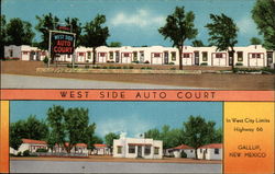 West Side Auto Court - Route 66 Gallup, NM Postcard Postcard