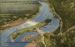 Bonneville Dam, Largest Lift Navigation Lock in the World Postcard