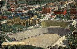 Tacoma Stadium and Stadium High School Washington Postcard Postcard