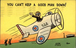 You Can't Keep A Good Man Down! Comic, Funny Postcard Postcard