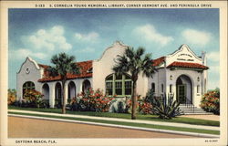 S. Cornelia Young Memorial Library Daytona Beach, FL Postcard Postcard