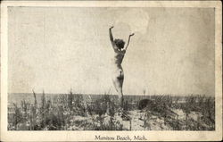 Nude on Sand Dune Manitou Beach, MI Postcard Postcard