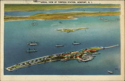 Aerial View of Torpedo Station Postcard