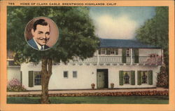 Home of Clark Gable, Brentwood Highlands Postcard