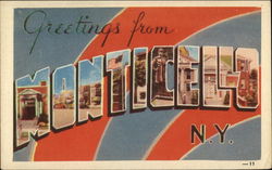 Greetings From Monticello N.Y Postcard