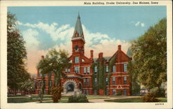 Main Building, Drake University Postcard