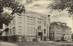 High School Mayville, ND Postcard Postcard