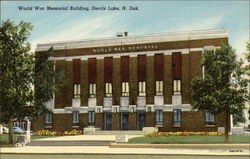 War Memorial Building Devils Lake, ND Postcard Postcard