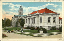 Augustana College and Library Rock Island, IL Postcard Postcard