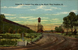 Orient No. 2, Largest Coal Mine in the World West Frankfort, IL Postcard Postcard