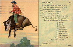 My Busy Day Postcard