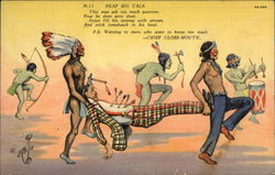 A Warning to Men Who Want to Know Too Much Native Americana Postcard Postcard