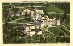 Greenbrier Hotel, 2000 feet elevation Postcard