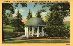 White Sulphur Spring, 1778, 2,000 feet elevation White Sulphur Springs, WV Postcard Postcard