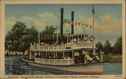 "Suwanee," Stern Paddle Steamer, Restored at Greenfield Village Postcard