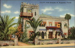 S.A. 7 - Villa Zorayda St. Augustine, FL Postcard Postcard