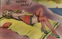 Happy Daze! Swimsuits & Pinup Postcard Postcard