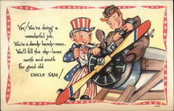 Yes! You're doing a wonderful job, You're a dandy handy-man Postcard