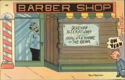 Barber shop Postcard