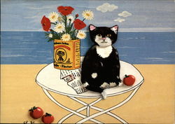 Strandkatze Pop Art Postcard Postcard