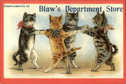 Compliments of Blaw's Department Store Postcard