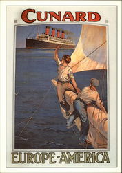 Cunard / Europe-America Advertising Reproductions Postcard Postcard