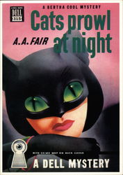 1949: Cats Prowl at Night Advertising Reproductions Postcard Postcard