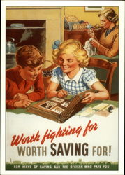 Worth Fighting For Worth Saving For! Advertising Reproductions Postcard Postcard