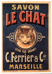 Savon Le Chat Postcard