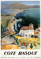 Cote Basque Advertising Reproductions Postcard Postcard