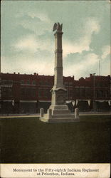 Monument to the Fifty-Eighth Indiana Regiment Postcard