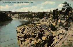 Trolly line through the Gorge Postcard