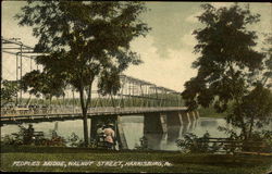 People's Bridge, Walnut Street Postcard