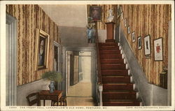 The Front Hall, Longfellow's Old Home Postcard