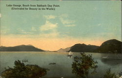 Lake George, South from Sabbath Day Point New York Postcard Postcard