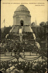 Dedication of McKinley Memorial, Roosevelt Speaking Postcard