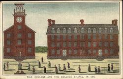 Yale College and the College Chapel, in 1986 Postcard